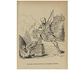 « Nouveau Saint-Georges et moderne dragon », L’Album du Rictus, journal humoristique mensuel, t. IV, Paris, 1910-1911.